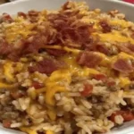 7-Step Bacon Cheeseburger Rice Recipe – Cheesy, Savory & Easy Dinner