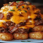 Bacon Cheeseburger Stuffed Tater Tot Cones Recipe