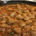 Beef Tips with Mushroom Gravy in Slow Cooker
