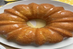 Pineapple Juice Cake Recipe with Bundt pan glaze