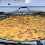 Potato Kielbasa Soup with smoked sausage, potatoes, and cheese