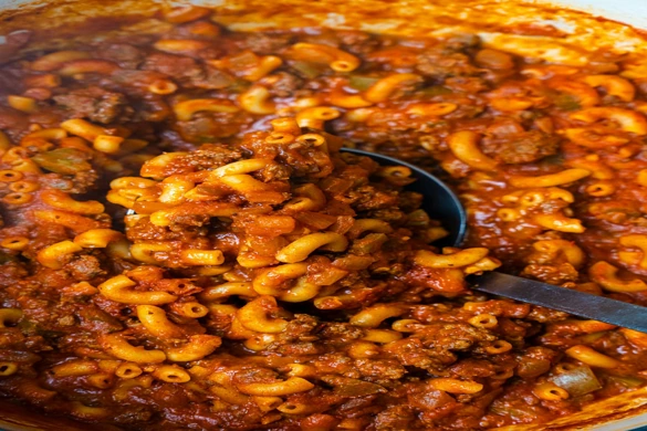 Hearty Slumgullion Recipe – one-pot beef, macaroni, and tomato comfort food