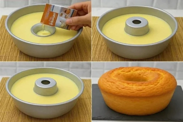 Fluffy vanilla bundt cake on cooling rack with golden crust