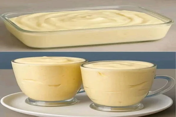 creamy pineapple dessert without gelatin served in glass cups and dish