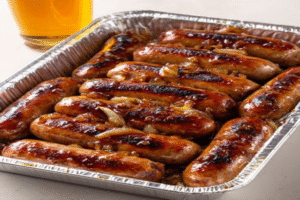 Beer Braised Sausages with Onions – Easy Comfort Food Recipe