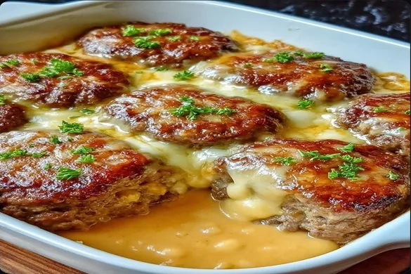 Amish Hamburger Steak Bake Recipe – Juicy, Flavorful, and Easy to Make