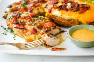 Cheesy Bacon Smothered Chicken Recipe