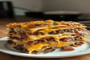 Parmesan Garlic Bacon Lasagna – Ultimate Cheesy Comfort Food