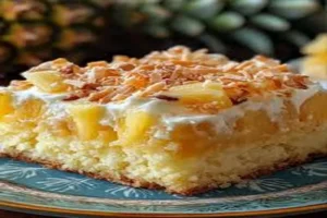 Pineapple Coconut Cake Recipe – Moist, Tropical & Delicious