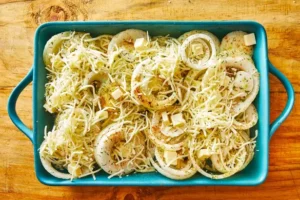 Tennessee Onions casserole baked golden and cheesy
